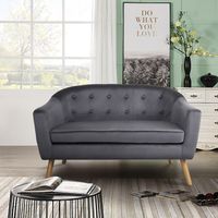 2-Sitzer-Sofa, ca. 73 x 129 x 75 cm - Dunkelgrau