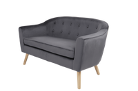 2-Sitzer-Sofa, ca. 73 x 129 x 75 cm - Dunkelgrau