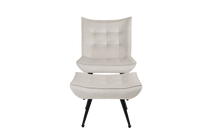 Loungesessel inkl. Hocker, ca. 82 x 69 x 96 cm - Beige