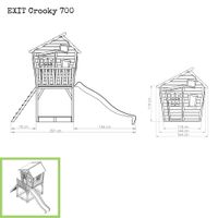 Crooky 700 Holzspielhaus - graubeige