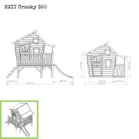 Crooky 350 Holzspielhaus - graubeige