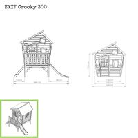 Crooky 300 Holzspielhaus - graubeige