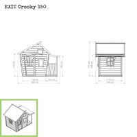 Crooky 150 Holzspielhaus - graubeige