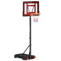 HOMCOM Basketballständer Outdoor mit Rollen, 160-210 cm höhenverstellbar Stahl
