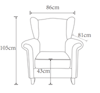 Polstersessel Loretta , ca. 86 x 81 x 105 cm – Grau