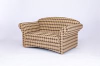 2-Sitzer Sofa Loretta, ca. 153 x 83 x 85 cm – Kariert & Braun