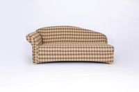 3-Sitzer Sofa Loretta mit linker Armlehne, ca. 193 x 83 x 85 cm –  Kariert & Braun