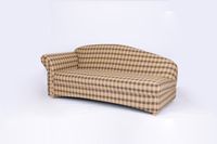3-Sitzer Sofa Loretta mit linker Armlehne, ca. 193 x 83 x 85 cm –  Kariert & Braun