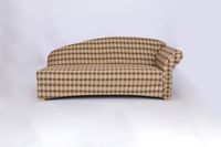 3-Sitzer Sofa Loretta mit rechter Armlehne – Kariert & Braun