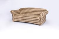 3-Sitzer Sofa Loretta, ca. 204 x 83 x 85 cm – Kariert & Braun