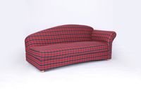 3-Sitzer Sofa Loretta mit rechter Armlehne, ca. 193 x 83 x 85 cm – Rot Kariert