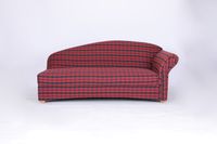 3-Sitzer Sofa Loretta mit rechter Armlehne, ca. 193 x 83 x 85 cm – Rot Kariert