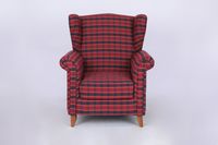 Polstersessel Loretta, ca. 86 x 81 x 105 cm – Rot Kariert