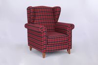 Polstersessel Loretta, ca. 86 x 81 x 105 cm – Rot Kariert