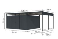 Gartenhaus Metis im Set