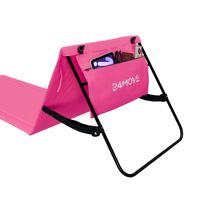 Strandmatte klappbar mit Rückenlehne, tragbare Strandliege mit Gurt, rosa