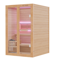 Finnische Sauna TOFINO 120x140 Kabine aus Hemlock Tannenholz mit 3,5 kW Harvia Ofen