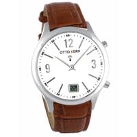 Otto Kern Funkarmbanduhr mit Lederarmband und Datumsanzeige - 7-OK0103DT2