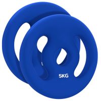 SPORTNOW 2er-Set Hantelgewichte, 2 x 5 kg Gewichte, Hantelscheiben-Set