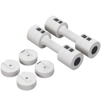 SPORTNOW 2 x 2,5 kg Kurzhanteln, anpassbares Gewicht, Kunststoffgehäuse, Weiß