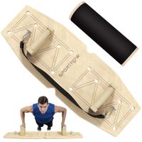 SPORTNOW Push Up Bars Set, Griffe mit Trainingsboard &amp; Widerstandsbändern