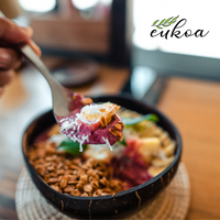 8 Stück Eukoa Kokosnuss Schalen Müslischalen vegane Schüssel Kokosschüssel Acaibowl