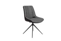 PHOENIX Stuhl, 2er Set, Metallgestell schwarz pulverbeschichtet, anthrazit-Boucle