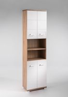 NEBRASKA Doppelhochschrank, Breite 50 cm, Hochglanz weiß