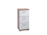 NEBRASKA Seitenschrank, Breite 35,5 cm, Hochglanz weiß