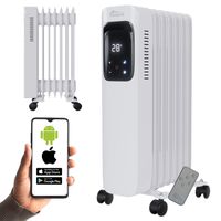 Ölradiator TT-OR 307 Weiß – WiFi, LCD, 7 Rippen