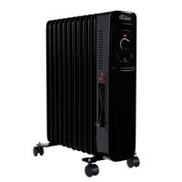 Ölradiator TT-OR 211 Schwarz – 11 Rippen, 3 Heizstufen, Thermostat