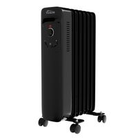 Ölradiator TT-OR 207 Schwarz – 7 Rippen, 3 Stufen, Thermostat