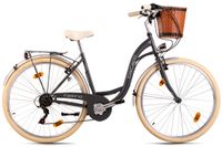 DaCapo Damenrad 28'' Casino Anthrazit 6 Gänge RH 48 cm mit Korb