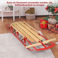 Schlitten Holzschlitten, Schlitten Kinder 137 cm, Davoser Rodel Holz &amp; Metall