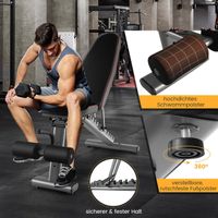 Hantelbank klappbar, Fitnessbank verstellbar, Trainingsbank für zuhause multifunktion