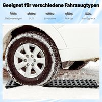 2 Stücke Anfahrhilfe Auto mit Tasche, Sandbleche Offroad