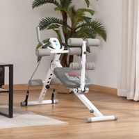 HOMCOM 2-in-1 Bauchtrainer, Bauchmuskeltrainer mit verstellbare Bauchmuskelbank
