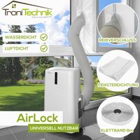 Universal AirLock Fensterabdichtung für mobile Klimageräte und Ablufttrockner Hot Air 4m
