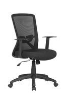 LONG Chefsessel, Kunststoff schwarz, Mesh-Webstoffbezug