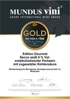 Edition Gourmet Secco Weiss 0 % Vol. entalkoholisiert 0,75L 6er Karton