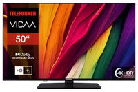 Telefunken Fernseher 50 Zoll Smart TV VIDAA (4K UHD, HDR Dolby Vision, HD+ 6 Monate, Triple-Tuner)