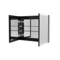 Home Deluxe LED-Spiegelschrank Schwarz - EVE - 80 x 60 cm