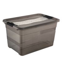 Aufbewahrungsbox mit Deckel  52 Liter, ca. 59,5 x 39,5 x 34 cm- Crystal Grey