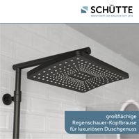 TRENTO Überkopfbrause-Set, Schwarz matt