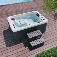 Home Deluxe Outdoor Whirlpool HORIZON - 175 x 115 cm für 2 Personen ohne Treppe und Thermoabdeckung