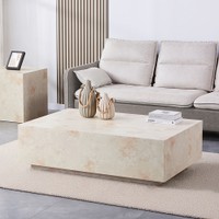 Home Deluxe Couchtisch Marmor AMIRI XXL - 120 x 80 cm Sandstein