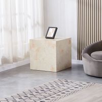 Home Deluxe Couchtisch Marmor AMIRI M - 50 x 50 cm Sandstein