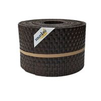 Sichtschutzstreifen Rattan für Doppelstabmatten UV-beständig Schwarzbraun 10x 2,55m