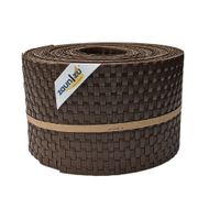 Sichtschutzstreifen Rattan für Doppelstabmatten UV-beständig Braun 10x 2,55m