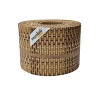 Sichtschutzstreifen Rattan für Doppelstabmatten UV-beständig Stroh 10x 2,55m